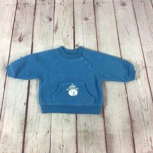 The Children’s Place Blue Bear Fleece Sweatshirt - Size 0-3 Months